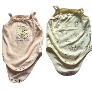 Disney Baby Winnie The Pooh 3 Month Lot of 2 Onesies
